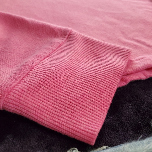 2 Pc. Pink Crop Sweater Outfit Raw Hem Wrap Jean Skirt. SO/Denybules. F-163 - Picture 12 of 12